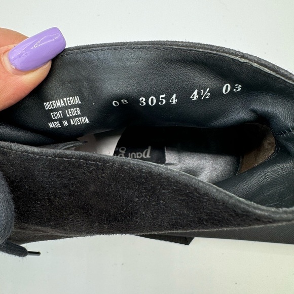 Paul green New York Lace Up Suede Ankle booties, Size 4.5 Black - Picture 4 of 10